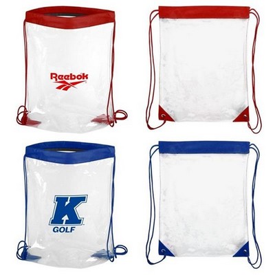 Clear Coliseum Stadium Drawstring Backpack