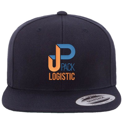 Yupoong 6089M YP Classics Premium Flat Bill Snapback Hat with Embroidery
